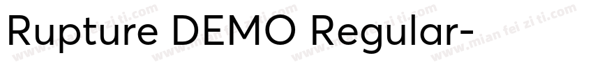 Rupture DEMO Regular字体转换